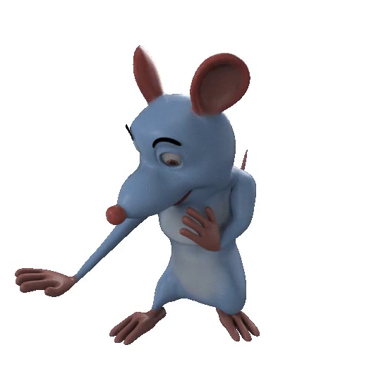 3D model Cartoon Mouse VR / AR / low-poly rigged